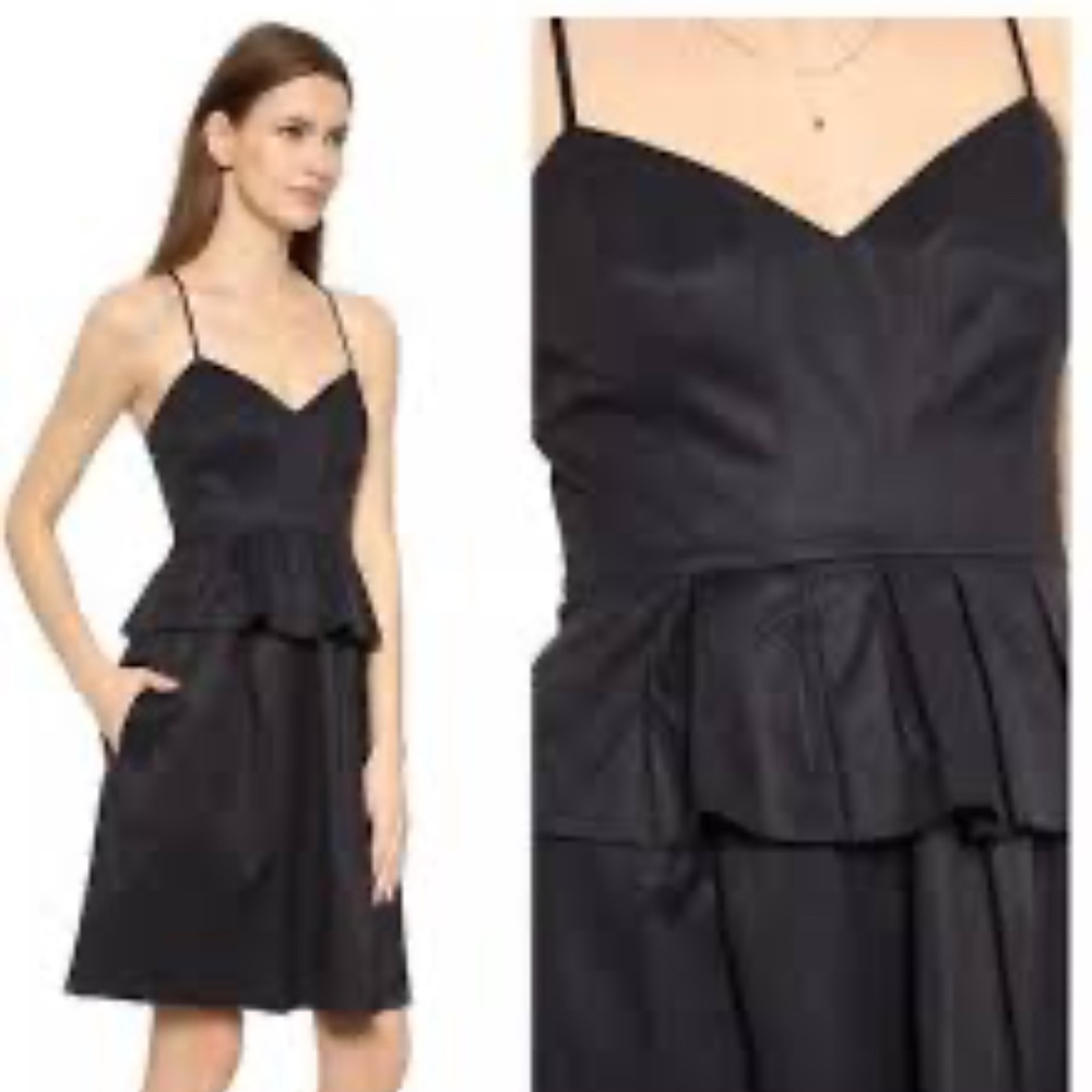 Elizabeth and James Satin Pleated Dress